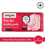 Buy Sirona Cottony Soft Rash Free Sanitary Pads for Women - Pack of 30 (XL+ Size) | Highly Absorbency - Purplle