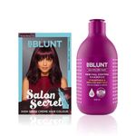 Buy BBLUNT Salon Secret High Shine Creme Hair Colour - Wine Deep Burgundy 4.20. No Ammonia ( 100 g+8ml)+BBLUNT Hair Fall Control Shampoo with Pea Protein & Caffeine for Stronger Hair (300 ml) - Purplle