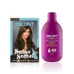 Buy BBLUNT Salon Secret High Shine Creme Hair Colour Natural Brown 4.31 (100 gm) With Shine Tonic (8 ml)+BBLUNT Hair Fall Control Shampoo with Pea Protein & Caffeine for Stronger Hair (300 ml) - Purplle