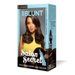 Buy BBLUNT Salon Secret High Shine Creme Hair Colour - Chocolate Dark Brown 3. No Ammonia  ( 100 g+8ml)+BBLUNT Hair Fall Control Shampoo with Pea Protein & Caffeine for Stronger Hair (300 ml) - Purplle
