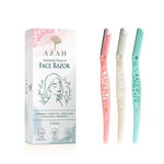 Buy Azah Smooth & Precise Face Razor for Women | Scratch Free Facial Hair Removal | For Soft Hair | Shape Eyebrows, Upper Lips,Bikini line, Side Burns, Peach fuzz| Pack of 3 - Purplle