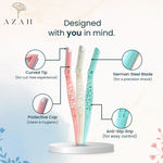 Buy Azah Smooth & Precise Face Razor for Women | Scratch Free Facial Hair Removal | For Soft Hair | Shape Eyebrows, Upper Lips,Bikini line, Side Burns, Peach fuzz| Pack of 3 - Purplle
