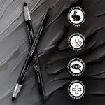Buy FACES CANADA Ultime Pro Intense Gel Black Kajal, 1.2 g | 24HR Long Stay | Waterproof & Smudgeproof | One Swipe Application | With Smudger & Sharpener - Purplle
