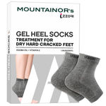 Buy Mountainor Silicone Gel Heel Socks For Dry Hard Cracked Heel Repair Pad - Grey - Purplle