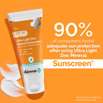 Buy The Derma Co. Ultra Light Zinc Mineral Sunscreen with SPF 50 PA+++ For Broad Spectrum, UVA ,UVB & Blue Light Protection - 50 gm - Purplle