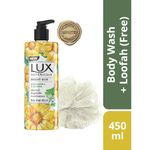 Buy Lux Botanicals Sunflower & Aloe Vera Body Wash for Bright Skin,,450ml (Free Loofah) - Purplle