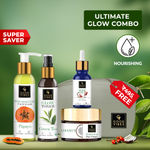 Buy Good Vibes Ultimate Glow Combo Kit (Papaya Face Wash, Rosehip Serum, Green Tea Toner, Coconut Cream) (Free Pouch) - Purplle