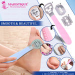 Buy Majestique Corn Cutter for Foot - Hard Skin & Callus Remover, Stainless Steel with 10 Blades, Color May Vary - Purplle