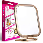 Buy Majestique Table Top Double Side Makeup Mirror, 1X/20X Square Magnifying Mirror, 180 Degree Stand - Multicolor - Purplle