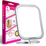 Buy Majestique Table Top Double Side Makeup Mirror, 1X/20X Square Magnifying Mirror, 180 Degree Stand - Multicolor - Purplle