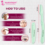 Buy Majestique Facial Razor for Trimming | Foldable & Reusable | Face Razor for Women | For Body, Face, Upper Lip, Eyebrow Razor - 5 Pcs/Multicolor - Purplle