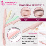 Buy Majestique Facial Razor for Trimming | Foldable & Reusable | Face Razor for Women | For Body, Face, Upper Lip, Eyebrow Razor - 5 Pcs/Multicolor - Purplle