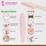 Buy Majestique Facial Razor for Trimming | Foldable & Reusable | Face Razor for Women | For Body, Face, Upper Lip, Eyebrow Razor - 5 Pcs/Multicolor - Purplle