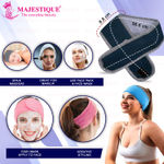 Buy Majestique Facial Head Band, Dual Sided Silicone Brush with Makeup Remover Sponge - Color May Vary Combo of 3 - Purplle