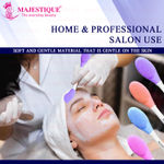 Buy Majestique Facial Head Band, Dual Sided Silicone Brush with Makeup Remover Sponge - Color May Vary Combo of 3 - Purplle