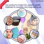 Buy Majestique Facial Head Band, Dual Sided Silicone Brush with Makeup Remover Sponge - Color May Vary Combo of 3 - Purplle