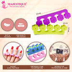 Buy Majestique Nail Polish Remover with Toe Separator Set | Effortlessly Remove Polish | Complete Nail Care Tool - 8Pcs/Multicolor - Purplle