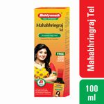 Buy Baidyanath Mahabhringraj Oil - Ayurvedic Hair Oil To Reduce Hairfall And Dandruff | No Added Chemicals Or Fragrance-100 Ml - Purplle