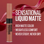 Buy Maybelline New York Sensational Liquid Matte Lipstick NU01 Bare It All ( 7 ml) - Purplle