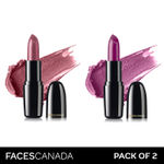 Buy FACES CANADA Weightless Creme Finish Lipstick - Imperial Plum and Plum Peach (4g x 2) | Lipstick Combo | Long Lasting Rich Color | Hydrating | Glossy Finish | Lightweight - Purplle