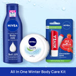 Buy NIVEA All in One Body care kit (Lip balm + Body Milk + Soft Cream) (4.8g + 200ml + 100ml) - Purplle