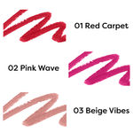 Buy SUGAR POP Velvet Matte Lip Liner - 01 Red Carpet (Cherry Red) | Smudge-proof & Transfer-proof | Creamy Matte Finish | 0.27g - Purplle
