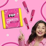 Buy SUGAR POP Mattelicious Trio - The Pink Edit - 4.8 ml | Set of 3 Pink Matte Lipcolours | Non-drying | Transfer-proof | Smudgeproof - Purplle