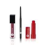 Buy SUGAR Face Makeup Hits Kajal - 01 | Mini Liquid Lipstick - 09 (1.1 ml) | Moisturizing Balm 02 (4.5 gms) - Purplle