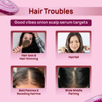 Buy Good Vibes Hair Fall Control Onion Scalp Serum | Onion Extracts | Pea Sprout Extracts | Healthy Hair Growth | Hair Nourishment | Enhances volume | All hair Types - 50 ml - Purplle