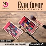 Buy Mattlook 16 Shades Everfavor Makeup Palette Eyeshadow, Flawless Shades, Highlighter Blush Long Lasting Waterproof Blendable, Mulitcolour-02 (18.5 gm) - Purplle