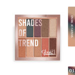 Buy Glam 21 Shades of Trend Eyeshadow Palette | 10 Highly Pigmented Shades |Smudge Free & Long-Lasting| Shimmery Finish| 12 gm - Shade -03 - Purplle