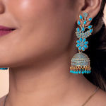 Buy Purplle Free Gift Blue Jhumka Earrings 1 Pair - Purplle