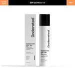 Buy Underated Sunscreen SPF 50 PA++++ Powered With Vitamin C & Vitamin E For Broad Spectrum UV A, UV B & Blue Light Protection | No White Cast, Silicone Free, Non-Greasy Formula, Non-Comedogenic | 50 gm - Purplle