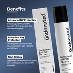 Buy Underated Sunscreen SPF 50 PA++++ Powered With Vitamin C & Vitamin E For Broad Spectrum UV A, UV B & Blue Light Protection | No White Cast, Silicone Free, Non-Greasy Formula, Non-Comedogenic | 50 gm - Purplle