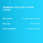 Buy DERMDOC Combo Kit for Pedicure at Home | urea foot cream | glycolic acid peeling solution | pedicure kit for dry, cracked heels | foot peel | smooth feet | foot cracks - Purplle