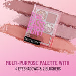 Buy Swiss Beauty Dual Passport Eyeshadow Palette with 4 Eyeshadows & 2 Blushers | Highly Pigmented | Long-Lasting | Blendable | For All Skin Types 1-Every Day - Purplle