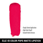 Buy Elle18 Color Pops Matte Lipstick P212 Fiery Pink (4.3 gm) - Purplle