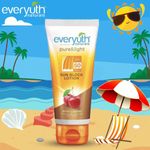Buy Everyuth Naturals Pure & Light SPF 50 Sun Block Lotion +A Tan remover ScrubA 50 gm Free Combo - Purplle