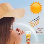 Buy Everyuth Naturals Pure & Light SPF 50 Sun Block Lotion +A Tan remover ScrubA 50 gm Free Combo - Purplle