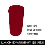 Buy Lakme 9to5 Primer + Matte Liquid Lip Color MR4 Deep Maroon - 4.2 ml - Purplle