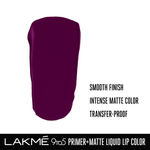 Buy Lakme 9to5 Primer + Matte Liquid Lip Color MM4 Dynamic Purple - 4.2 ml - Purplle