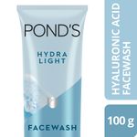 Buy POND'S Hydra Light hyaluronic acid hydrating gel facewash 100g - Purplle