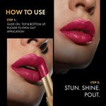 Buy Lakme Glitterati Collection Shine Lipstick Red Pop 3.4 gm - Purplle