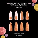 Buy Lakme Glitterati Collection Nail Paint Peachy Play 6 ml - Purplle