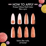 Buy Lakme Glitterati Collection Nail Paint Electric Peach 6 ml - Purplle