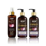 Buy WOW Skin Science Onion Black Seed Oil Restore & Rejuvenate Haircare kit (Shampoo + Hair Conditioner + Hair Oil) 800 ml - Purplle