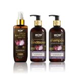 Buy WOW Skin Science Onion Black Seed Oil Restore & Rejuvenate Haircare kit (Shampoo + Hair Conditioner + Hair Oil) 650 ml - Purplle