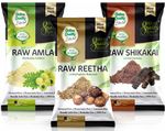 Buy Online Quality Store reetha amla shikakai combo raw form |raw reetha for hair |Aritha|Reetha|Ritha|Soapnuts (Sapindus Mukorossi) |Indian Gooseberry |dried Shikakai, Acacia Concinna |reetha amla shikakai raw shampoo |hair pack ,300 gm - Purplle