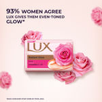 Buy Lux Even-toned Glow Bathing Soap infused with Vitamin C & E | For Superior Glow | 150g x 3 - Purplle