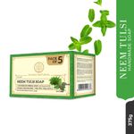 Buy Khadi Natural Neem Tulsi Handmade Soap| Remove Dirt & Impurities (Pack of 5) - 625 g - Purplle